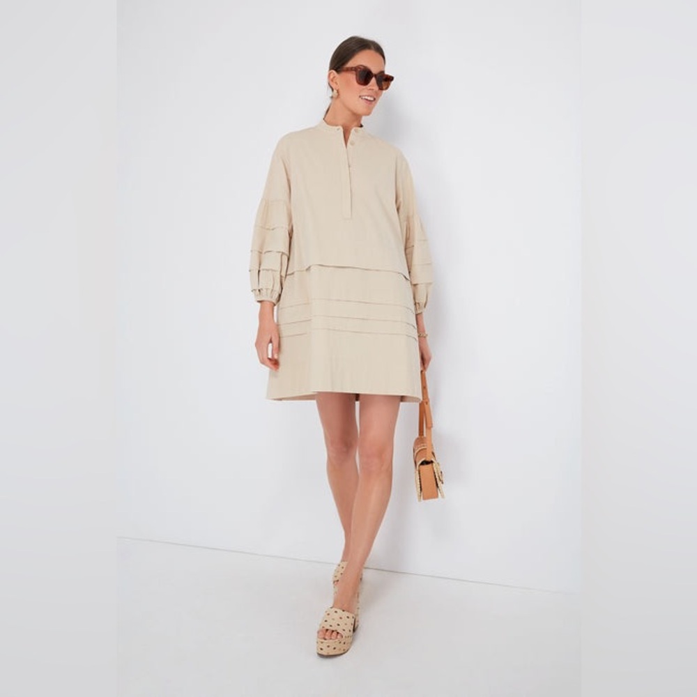 Tuckernuck Cream Tiered Mini Dress
